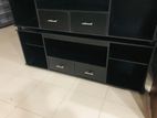 New Black Melamine TV Stand