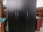 New Black Melamine Wardrobe 6 X 4 Ft Cupboard 3 Door Large