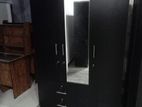 New Black / Melamine Wardrobes with Mirror .