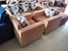 New Box Sofa Fabric Two Tone - ID 102 With Pillows