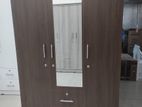 New brown colour Melamine Wardrobes 3D with mirror .
