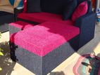 New Budget Fabric Sofa Set With Stool .