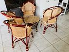 New Cane Veranda Chair Set with Stool