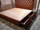 New Ceylon Cushion devin Bed 6*5 ft with Side 2 Locker .