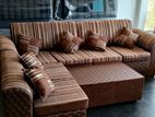 New Ceylon L Fabric Sofa Set With stool pillow free .
