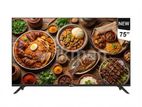 New CHIGO 75" QLED 4K Smart UHD HDR Android TV