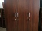 New Dark 6 X 4 Ft Melamine 3 Door Wardrobe Cupboard