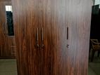 New Dark 6 X 4 Ft Melamine 3 Door Wardrobe Cupboard Large