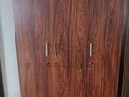 New Dark 6x4 Ft Melamine Wardrobe / Cupboard 3 Door