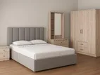 New Divan Bed with 10 Item Ash Colour Bedroom Set Cupboard