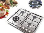New Euro 4 Burner Gas Cooker Hob Electric Ignition - (Turkey)