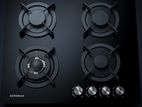 New EUROMAX 4-Burner Tempered Glass Top Gas Cooker