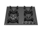 New Evvoli (Italy) Gas Cooker Hob 4 Burner Tempered + Electric Ignition