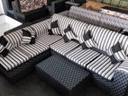 New Fabric Qulity L Sofa Set With Stool pillow free ..