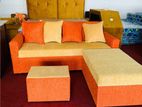 New Fabric Sofa Set With stool pillow .