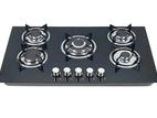 New Five Burner Glass Top Cooker Hob