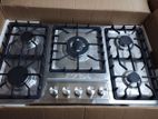 New Five Gas Burner Built-in Cooker Hob - Silver