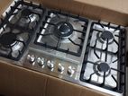 New Five Gas Burner Cooker Hob - Silver