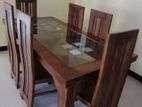 New Glasstop Dinning Table with 6 Chairs-Li 38