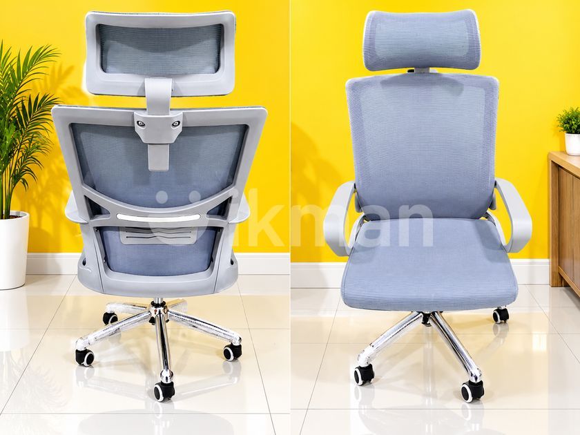 New Gray Head Rest Computer office chair for Sale | Colombo 14 | ikman