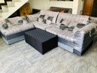 New (L) Fabric Sofa Set With stool pillow free .