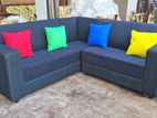 New L Shape Sofa Set with Pillows Code 83736