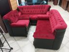 New L Sofa Set Leather Two Tone - Gh 0051