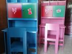 New Mdf Cupboard with Baby Table Chair Large