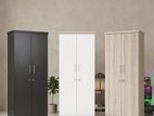 New Melamine 2 Door White / Ash Black Colour Cupboard