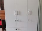 New Melamine 3 Door 6 X 4 Ft Wardrobe / Cupboard White Colour large