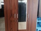 New Melamine 3 Door 6x4ft Cupboard with Mirror / Wardrobe large