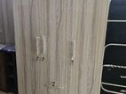 new melamine 3 door ash colour cupboard 6*4 ft wardrobe
