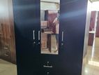 New Melamine 3 Door Black Colour Cupboard 6*4 Wardrobe