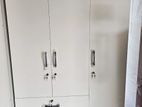 New Melamine 3 Door Black / White Colour Cupboard 6*4 Ft Wardrobe
