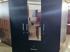 New Melamine 3 Door Cupboard Black Colour 6*4 Wardrobe