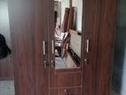 New Melamine 3 Door Cupboard Mirror Wardrobe 6 X 4 Ft
