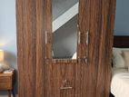 New Melamine 3 Door Cupboard Wardrobe 6*4 Ft Mirror