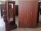 New Melamine 3 Door Cupboard Wardrobe with Dressing Table