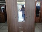 New Melamine 3 Door Wardrobe 6*4 Cupboard Mirror