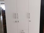 new melamine 3 door white / ash colour cupboard 6*4 ft wardrobe