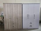 New Melamine 3 Door White / Ash Colour Cupboard 6*4 Wardrobe