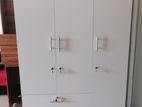New Melamine 3 Door White Colour Cupboard 6*4 Wardrobe
