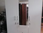 New Melamine 3 Door White Colour Cupboard / Wardrobe 6 X 4 Ft A
