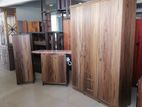 New Melamine 3 Item Set Door Wardrobe Iron Cupboard with Locker A