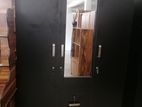 New Melamine 6*4 Ft Size 3 Door Black Wardrobe Cupboard