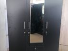 New Melamine 6*4 Ft Size 3 Door Black Wardrobe Cupboard Large