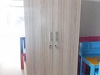 New Melamine Ash / Black White Colour 2 Door Cupboard Wardrobe