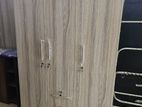 New Melamine Ash Colour 3 Door Cupboard 6*4 Ft Wardrobe