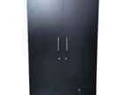 New Melamine Ash / White Black Colour 2 Door Cupboard Wardrobe