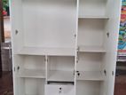 New Melamine Ash / White Black Colour 3 Door Cupboard